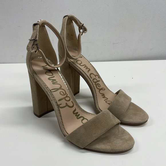 Sam Edelman Shoes - New Sam Edelman Yaro Nude Suede Strappy Heels Size 7.5